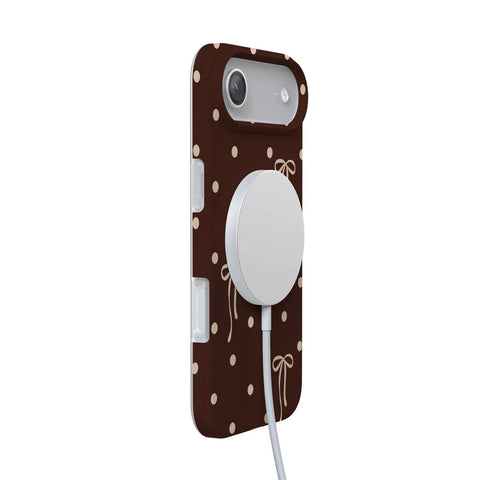 Teddy Bows | Brown Polka Dot Case