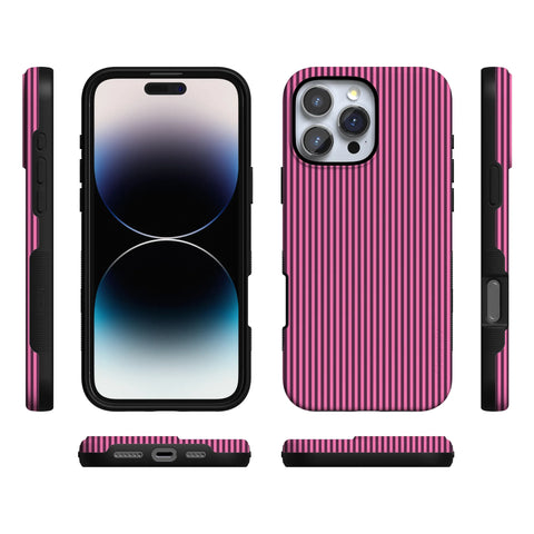 Stripes and the City | Pink & Purple Pinstripe Case