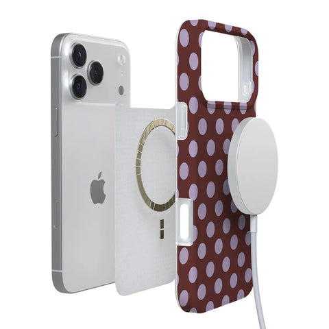 Spotted in SoHo | Burgundy Polka Dot Case