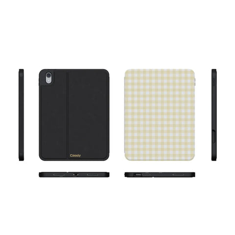 Pastel Picnic | Yellow Gingham iPad Case