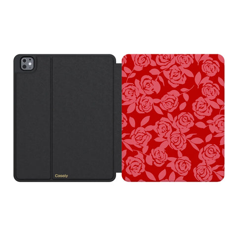 Final Rose | Red & Pink Floral iPad Case
