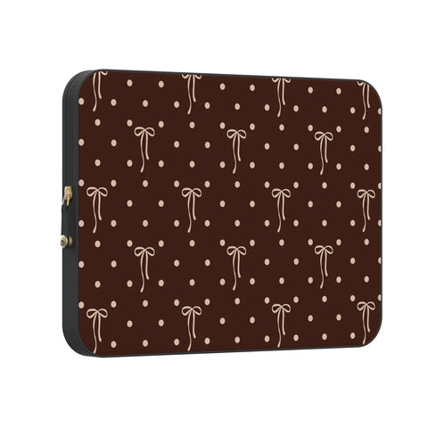 Teddy Bows | Brown Polka Dot Laptop Case