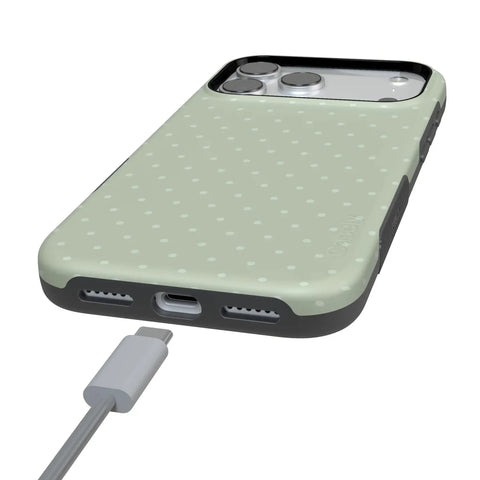 On the Dot | Green Polka Dot Case