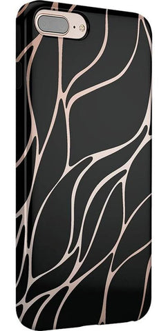 Midnight Ride | Black and Gold Metallic Waves Case