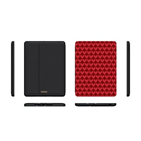 Crazy in Love | Red Hearts iPad Case