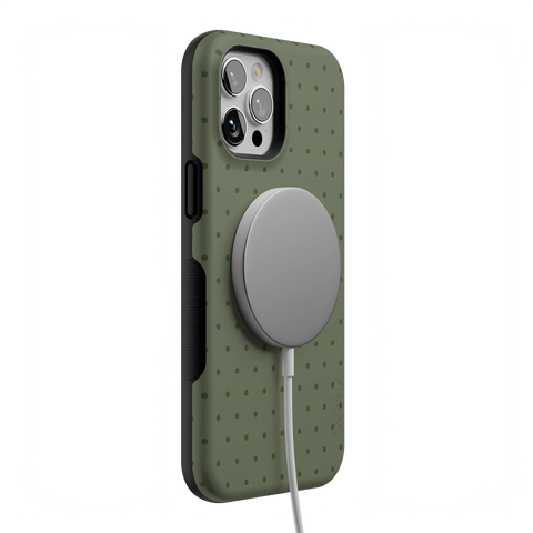 On the Dot | Olive Green Polka Dot Case